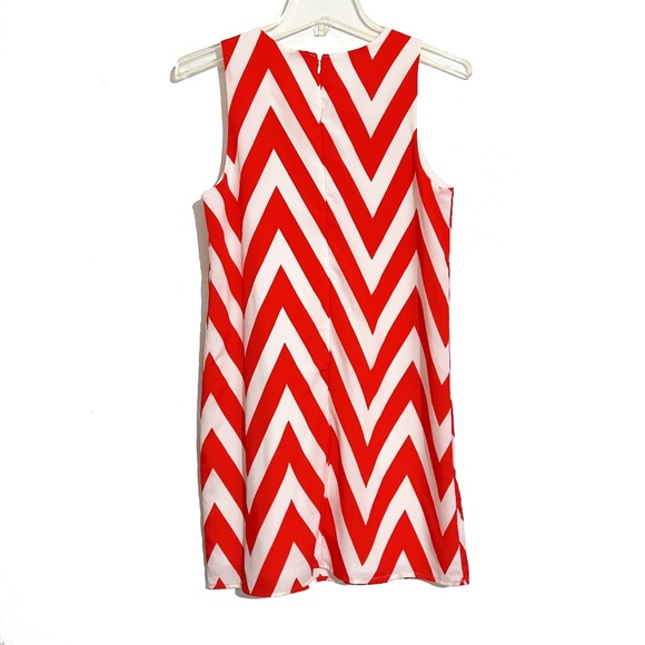 Everly Chevron Mini Shift Dress - Picture 2 of 7
